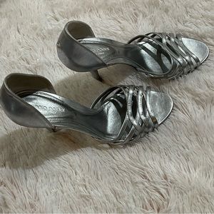 Sergio Rossi metallic silver stilettos size 39 EU